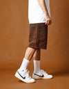 Route One Super Baggy Denim Shorts - Gingerbread