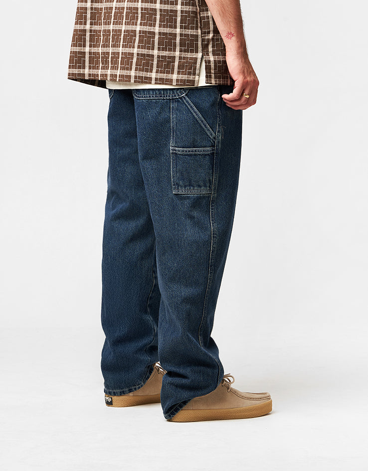 Route One Denim Carpenter Pants - Light Wash