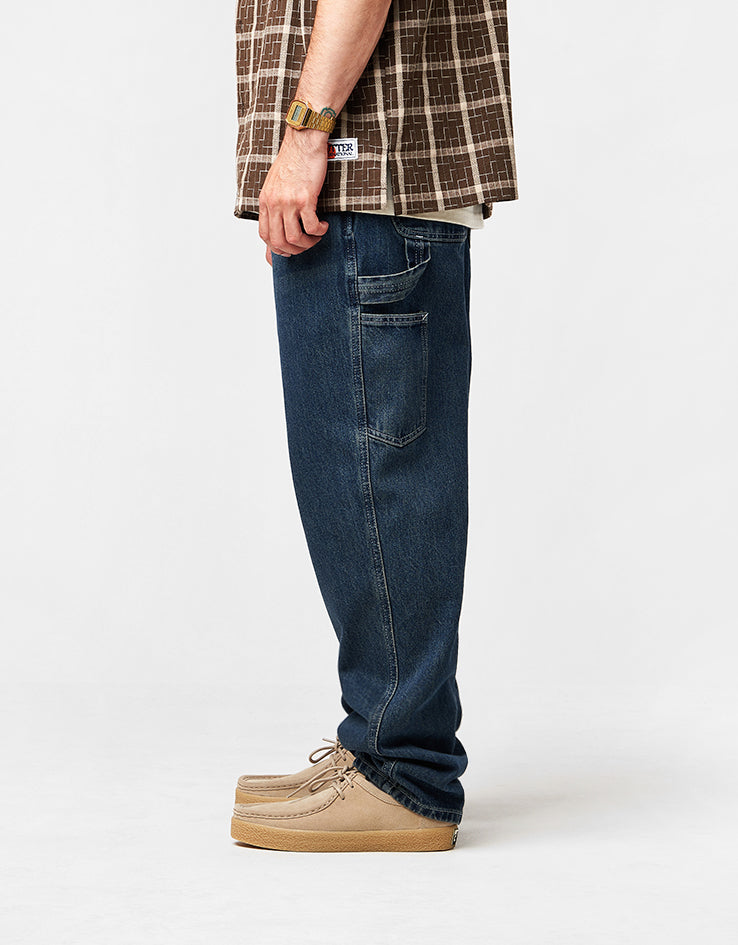 Route One Denim Carpenter Pants - Light Wash