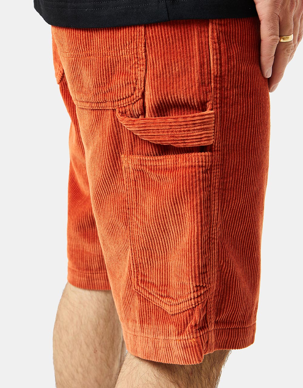 Route One Big Wale Cord Carpenter Shorts - Rust