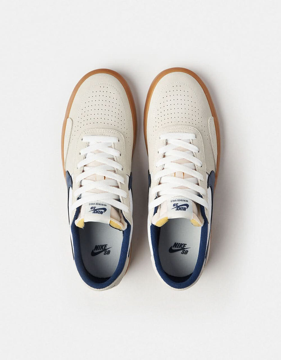 Nike SB Heritage Vulc Skate Shoes Summit White/Navy-White-Gum