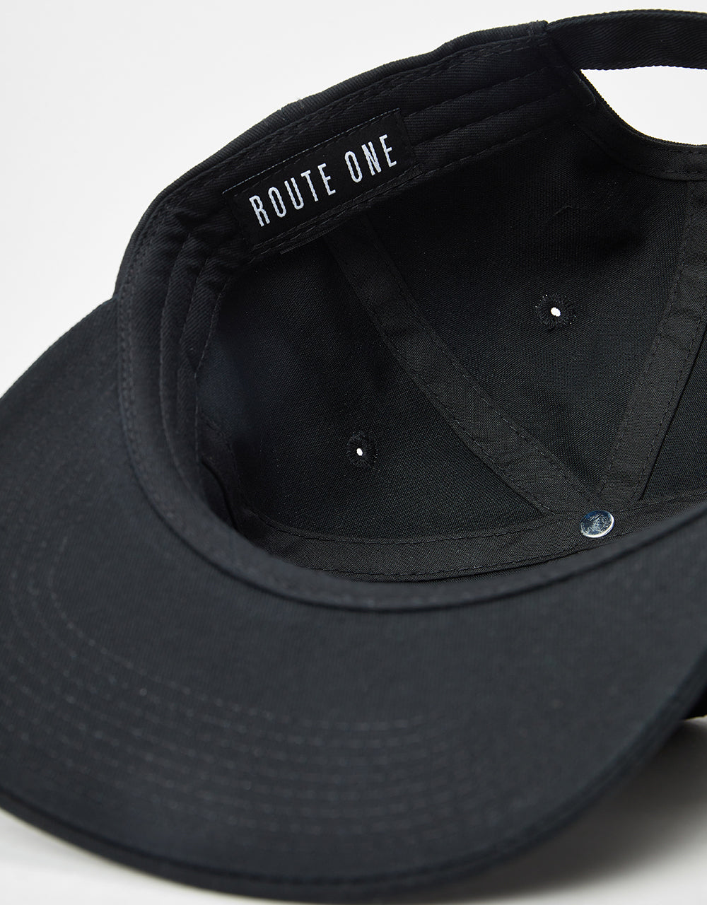 Route One 6 Panel (Unstructured) Cap - Black
