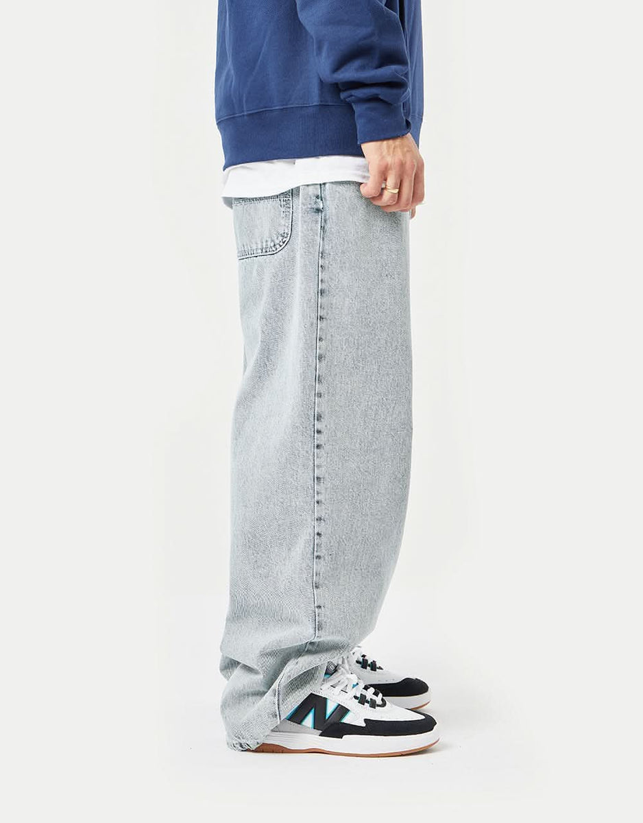 Route One Super Baggy XL Denim Jeans- Stone Wash