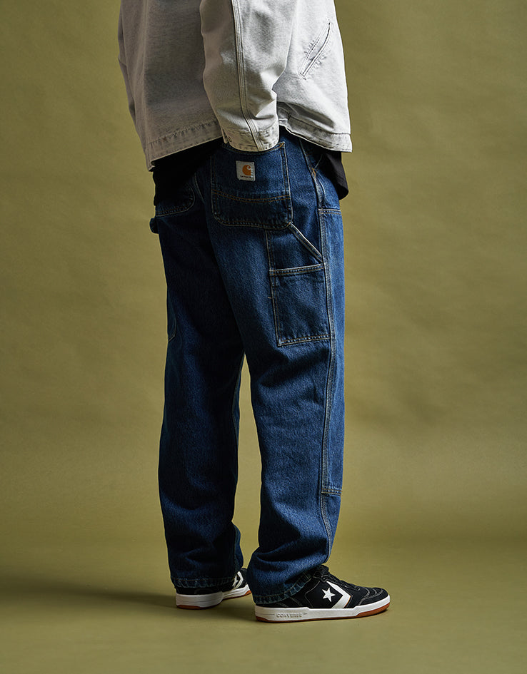 Carhartt WIP Double Knee Pant - Blue (Stone Washed) | Route One
