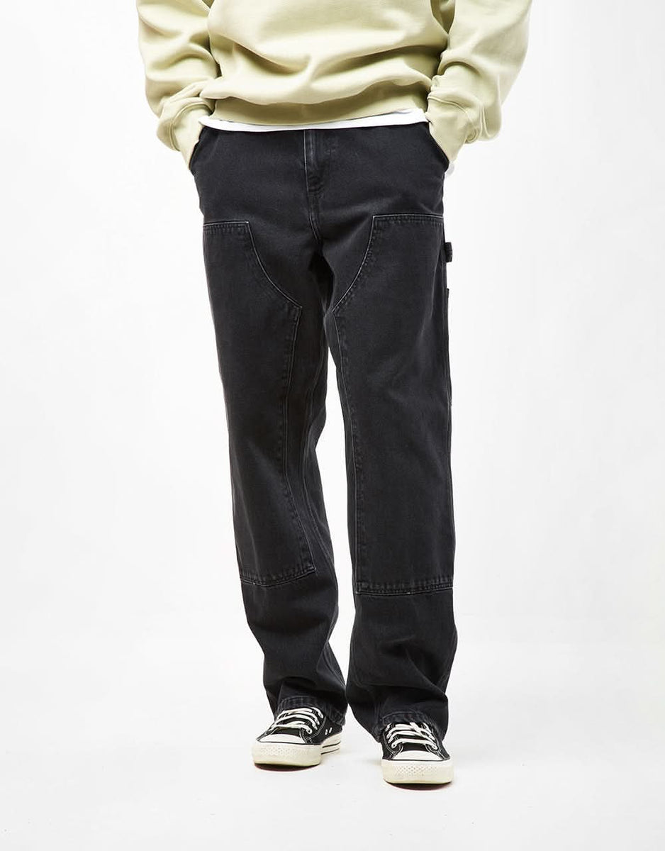 Carhartt WIP Double Knee Pant - Black (Stone Washed) | Route One