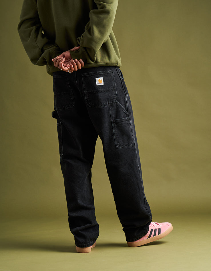 Carhartt WIP Double Knee Pant - Black (Stone Washed) | Route One