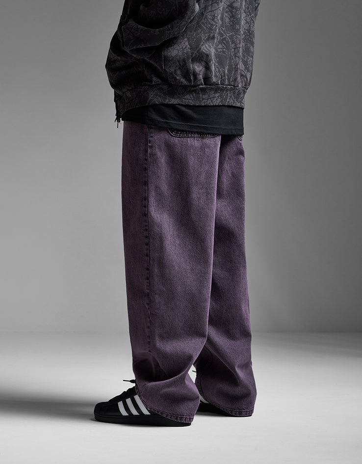 Route One Super Baggy Denim Jeans - Moderate Purple