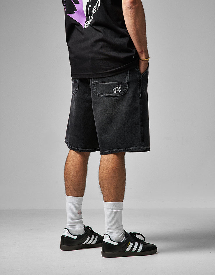 Route One Super Baggy Jorts | Washed Black