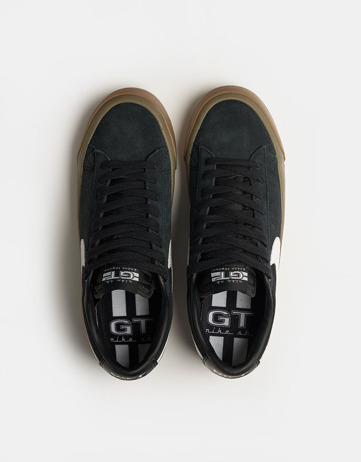 Nike SB Zoom Blazer Low Pro GT Skate Shoes - Black/White-Black