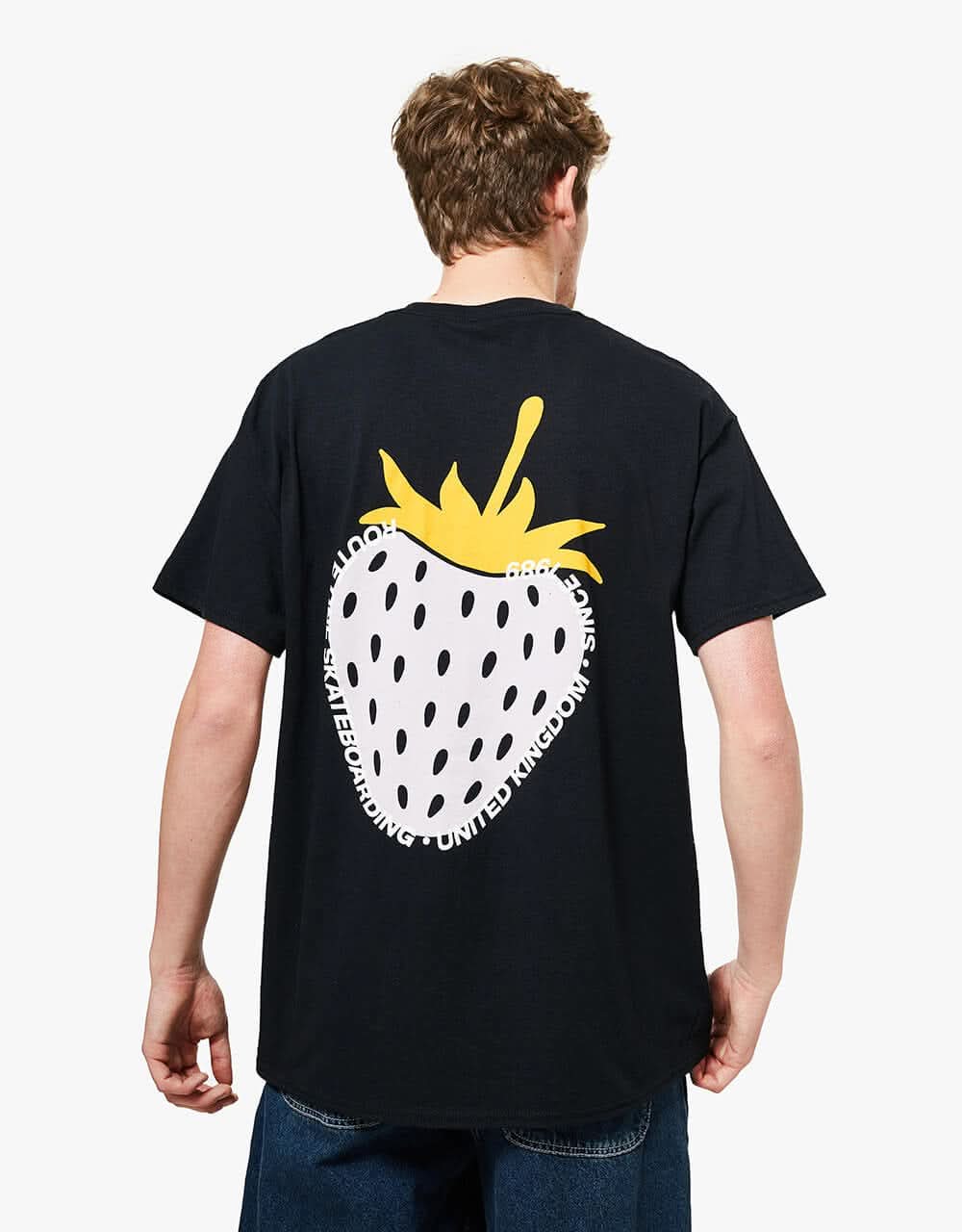 Route One Strawb T-Shirt - Black