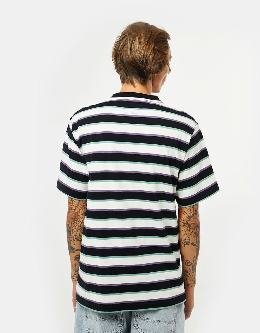 Welcome Cooper Striped Yarn-Dyed Knit T-Shirt - Bone
