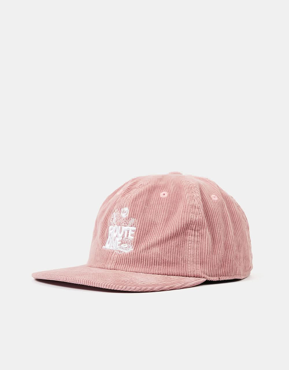 Route One Face The Music Cord 6 Panel Cap - Dusty Pink