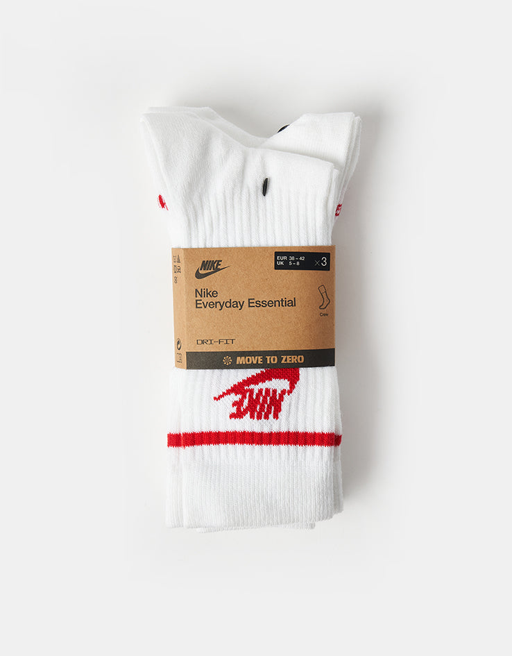 nike socks white red