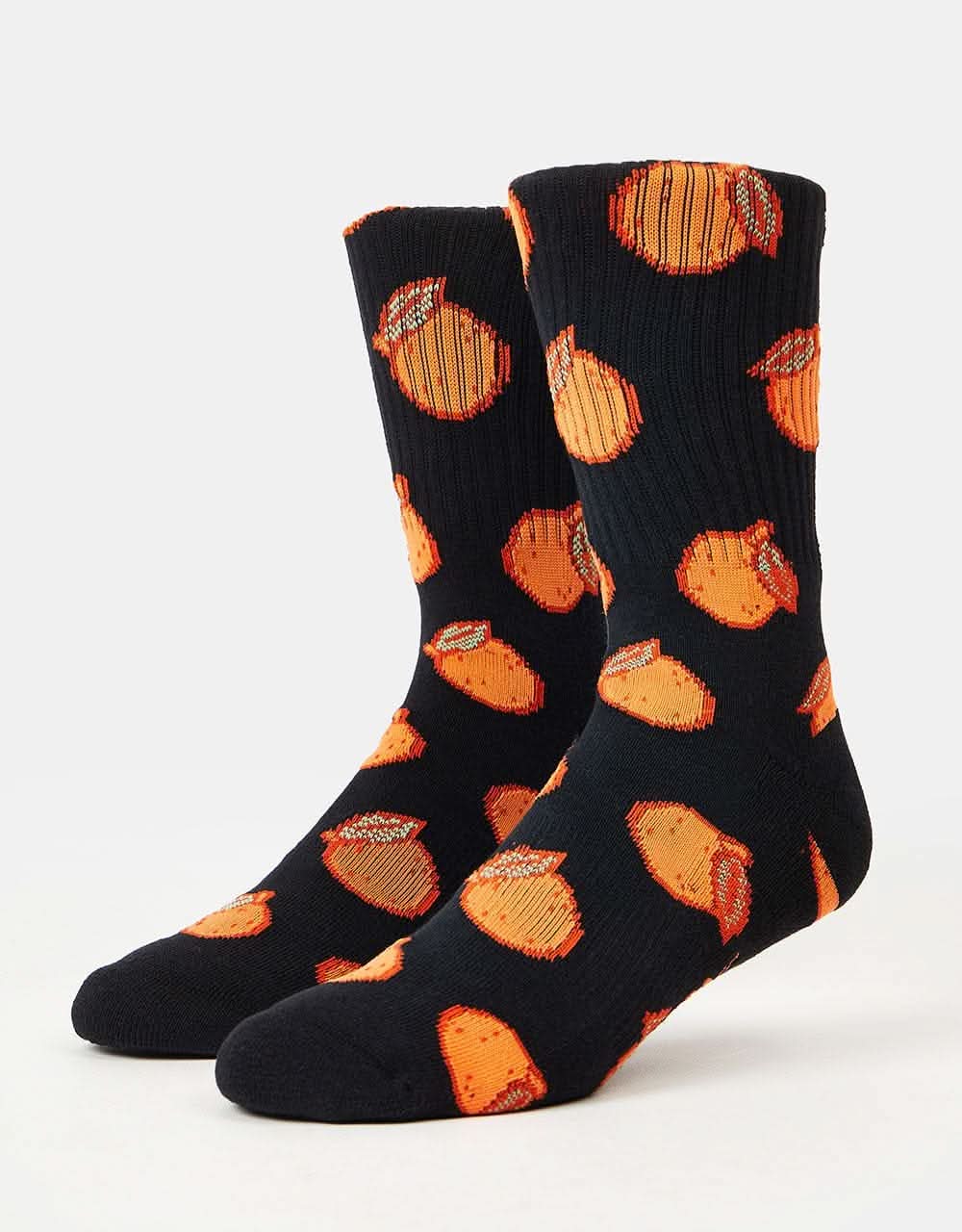 Route One Oranges Socks - Black