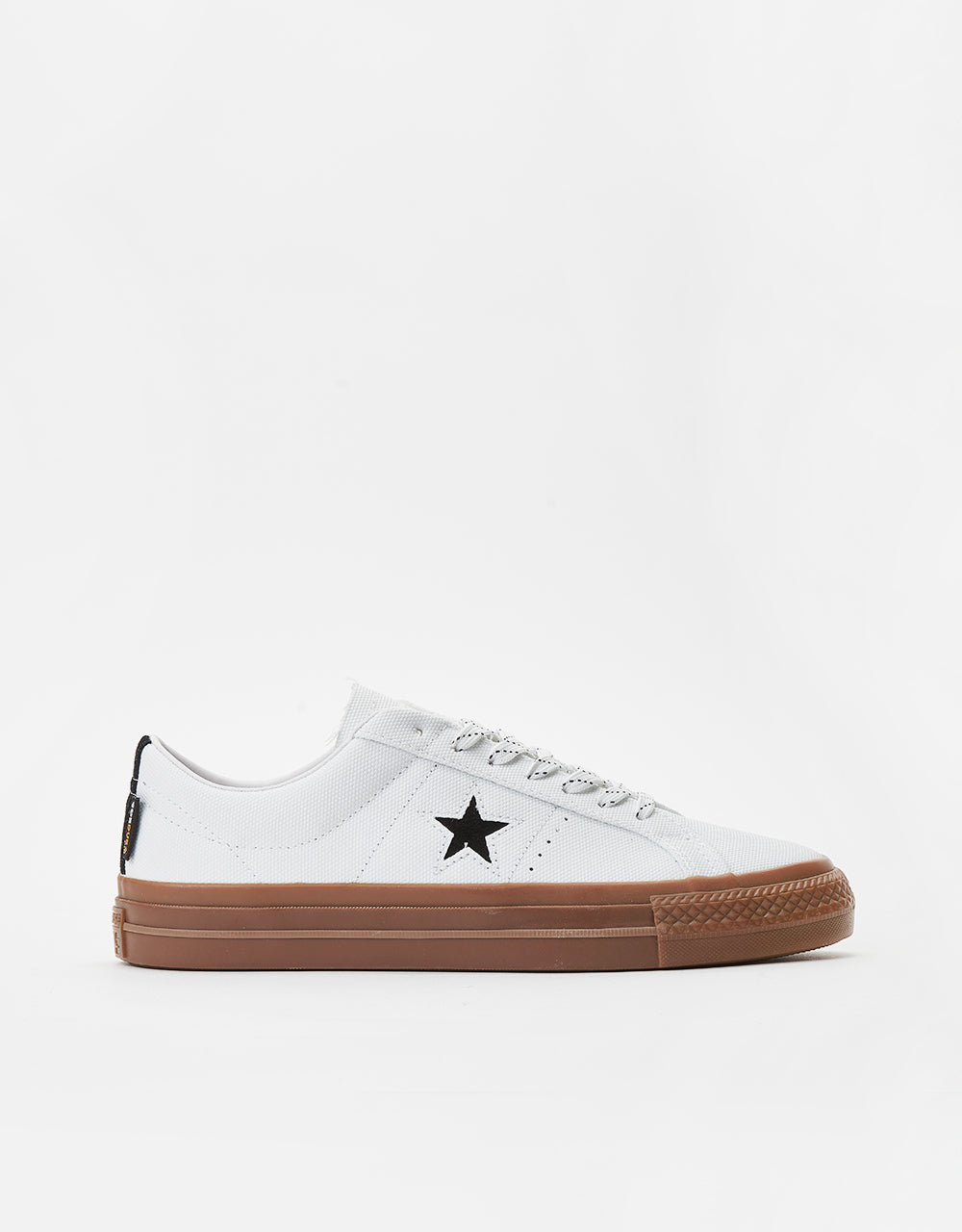 Converse One Star Pro Cordura Canvas Skate Shoes - White/Black/Dark Gum