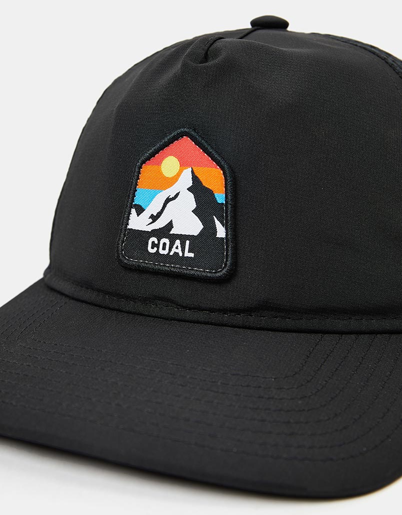 Coal One Peak Snapback Cap - Black