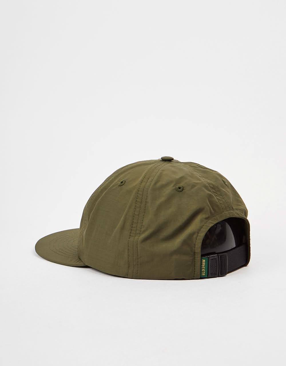 Magenta Plant Nylon 6 Panel Cap - Khaki