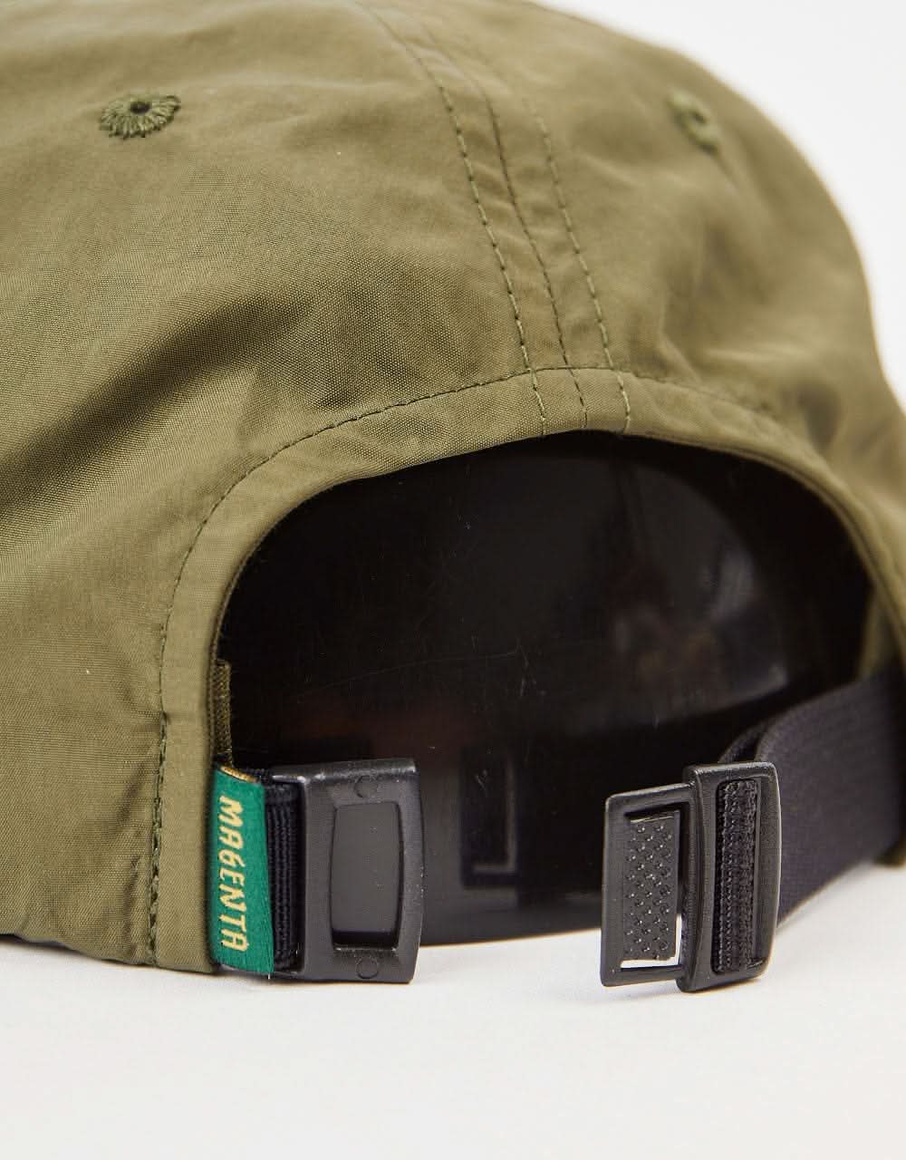 Magenta Plant Nylon 6 Panel Cap - Khaki