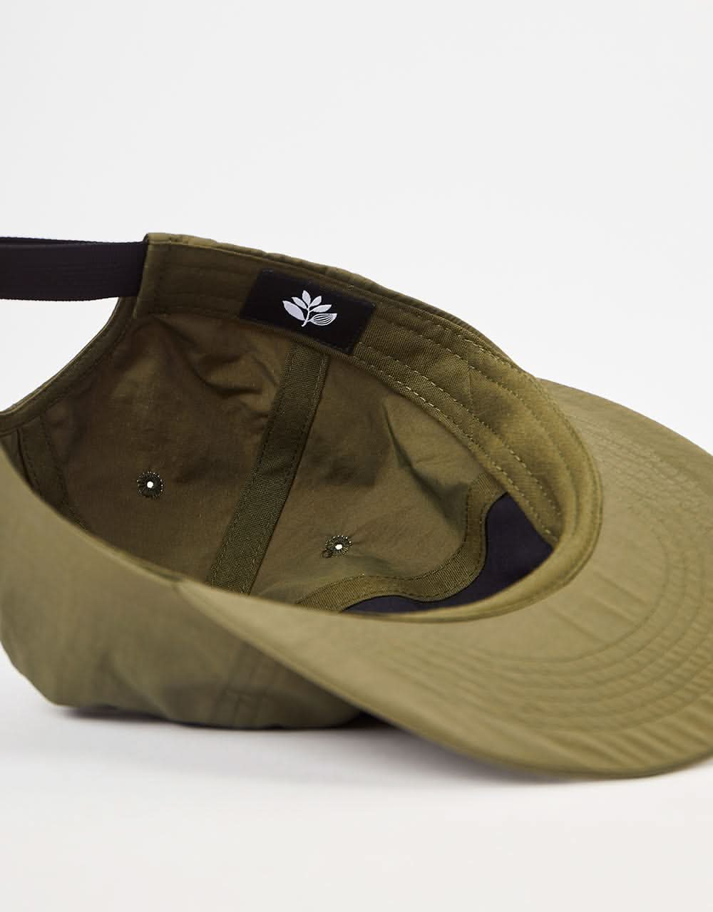 Magenta Plant Nylon 6 Panel Cap - Khaki