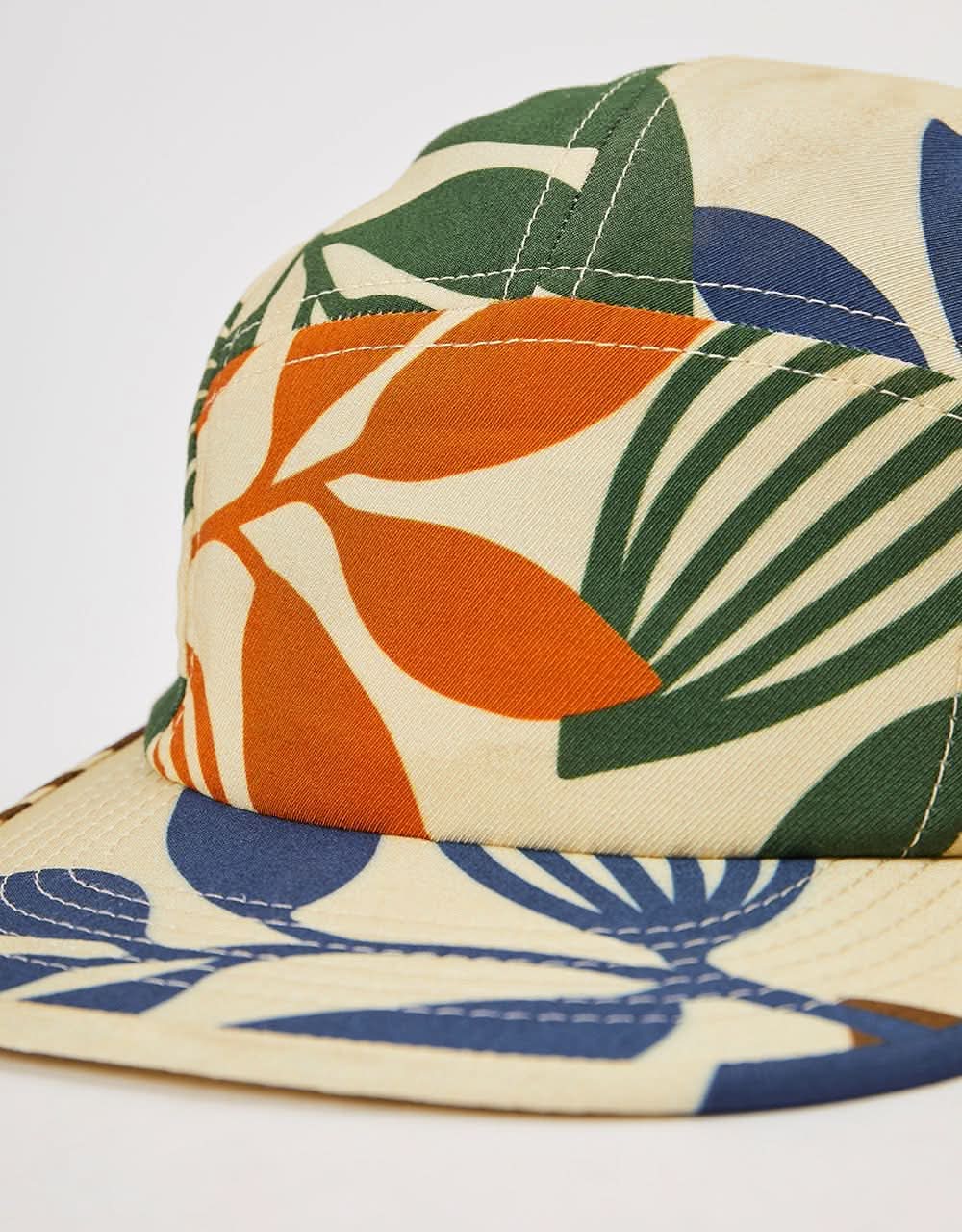 Magenta All Over Plant 5 Panel Cap - Natural