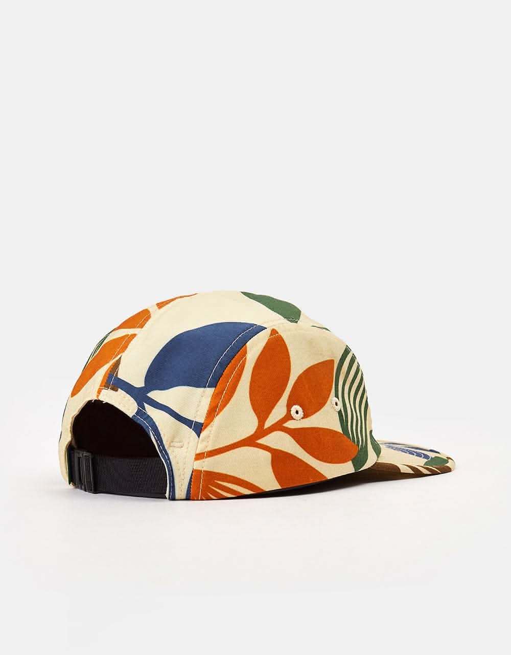 Magenta All Over Plant 5 Panel Cap - Natural