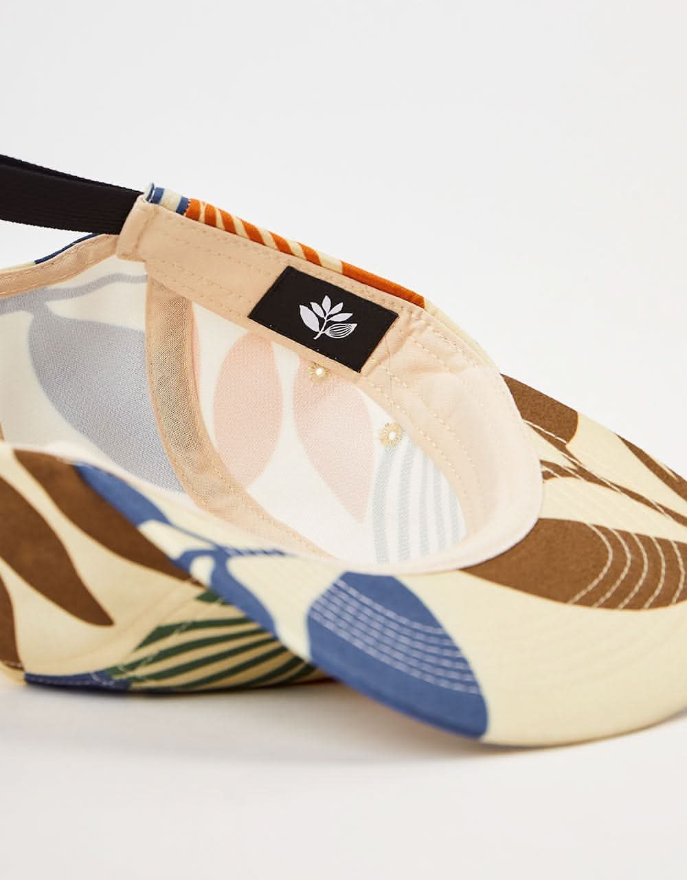 Magenta All Over Plant 5 Panel Cap - Natural