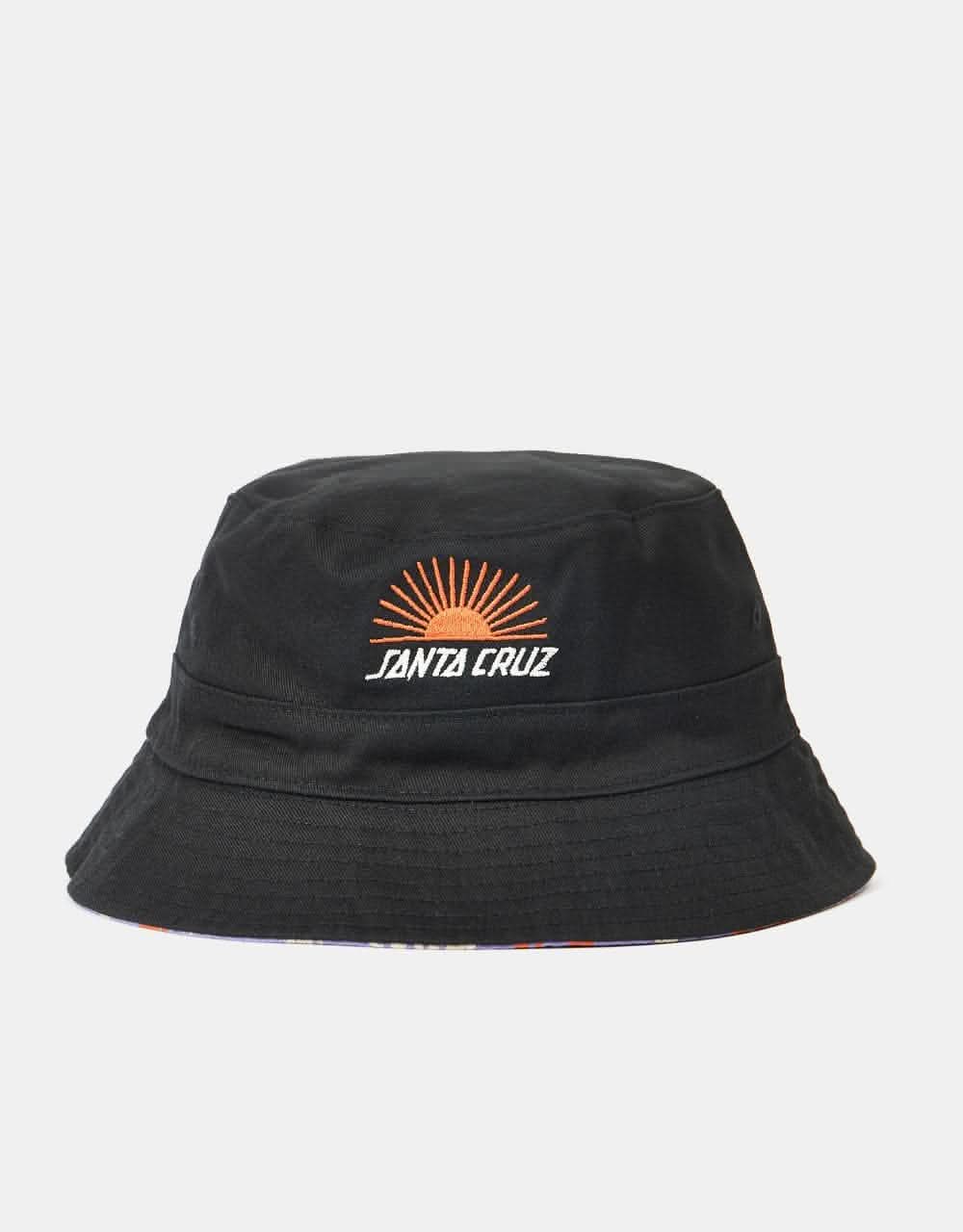 Santa Cruz Rise 'N Shine Bucket Hat - Black/Rise 'N Shine