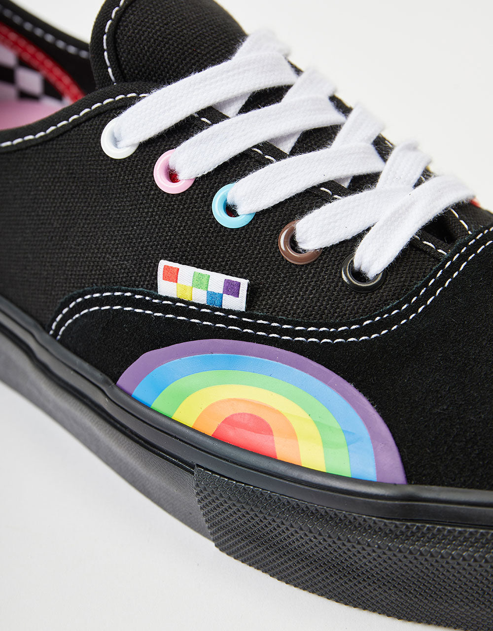 Vans Skate Authentic Shoes - (Pride) Black/Multi