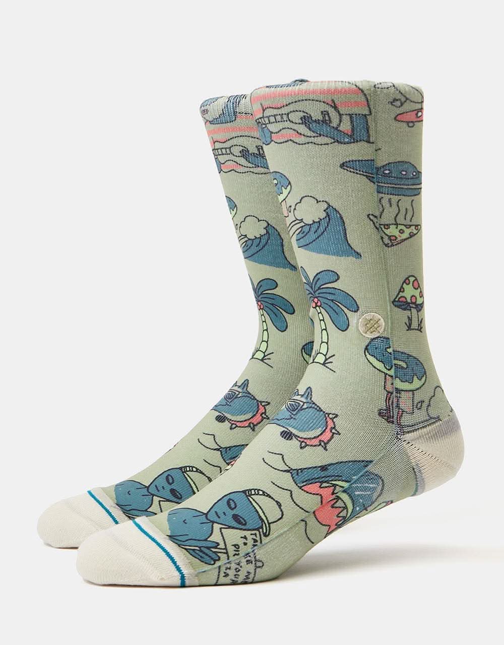 Stance Hunger Crew Socks - Sage
