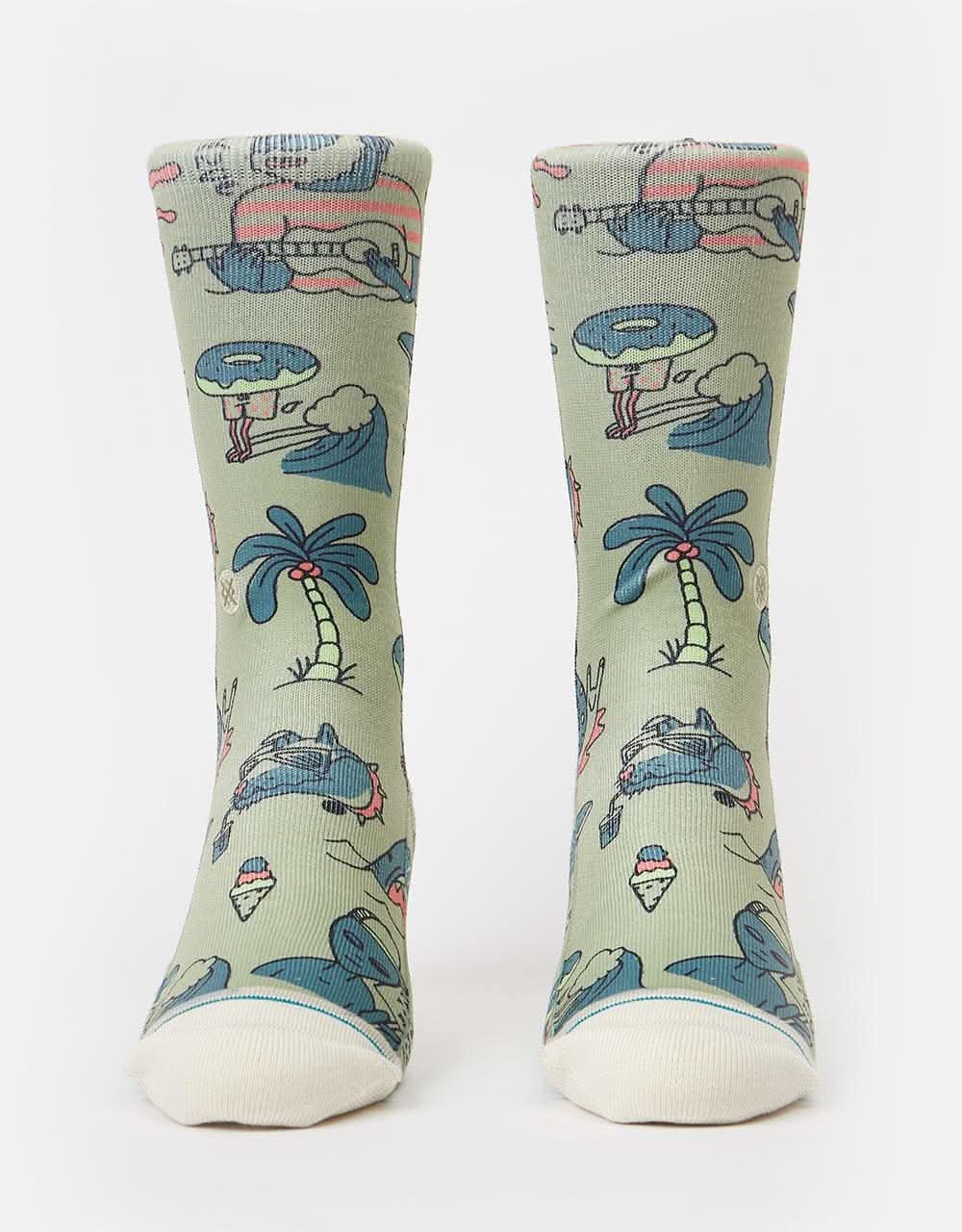Stance Hunger Crew Socks - Sage