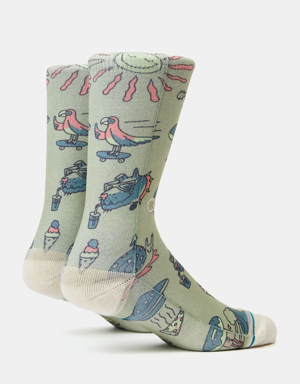 Stance Hunger Crew Socks - Sage