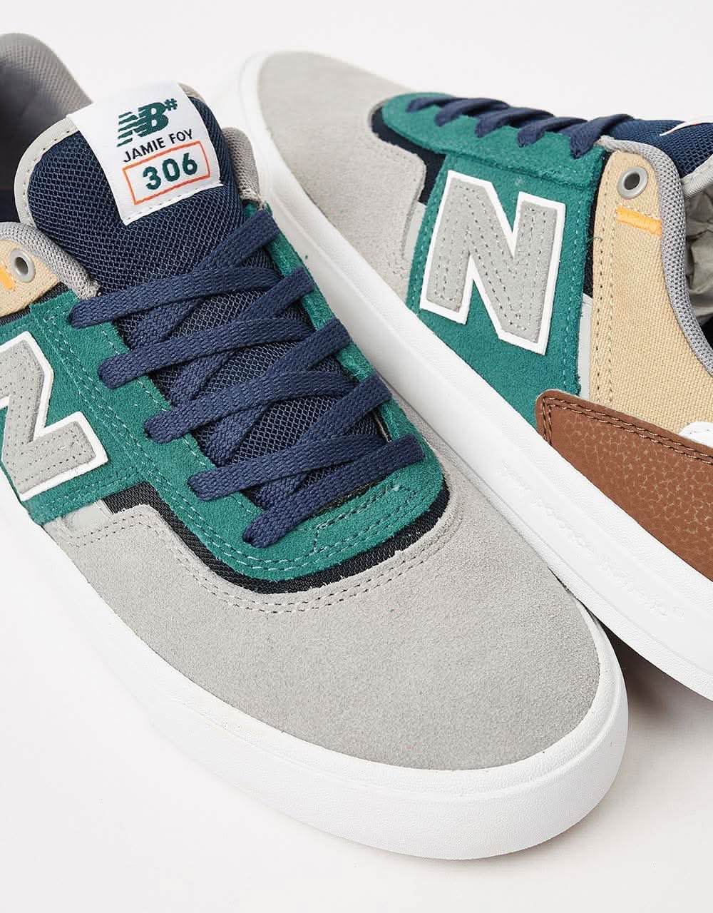New Balance Numeric 306 Skate Shoes - Grey/Vintage Teal