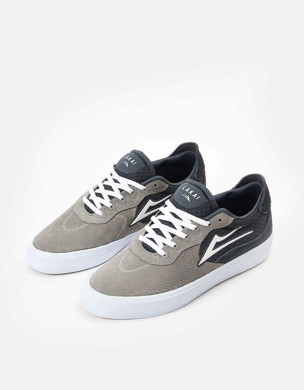Lakai Essex Skate Shoes - Light Grey/Charcoal Suede