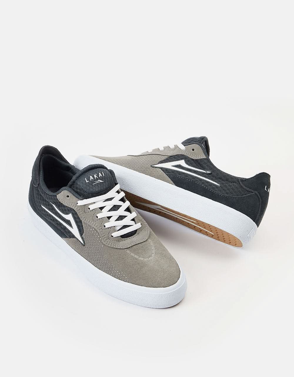 Lakai Essex Skate Shoes - Light Grey/Charcoal Suede