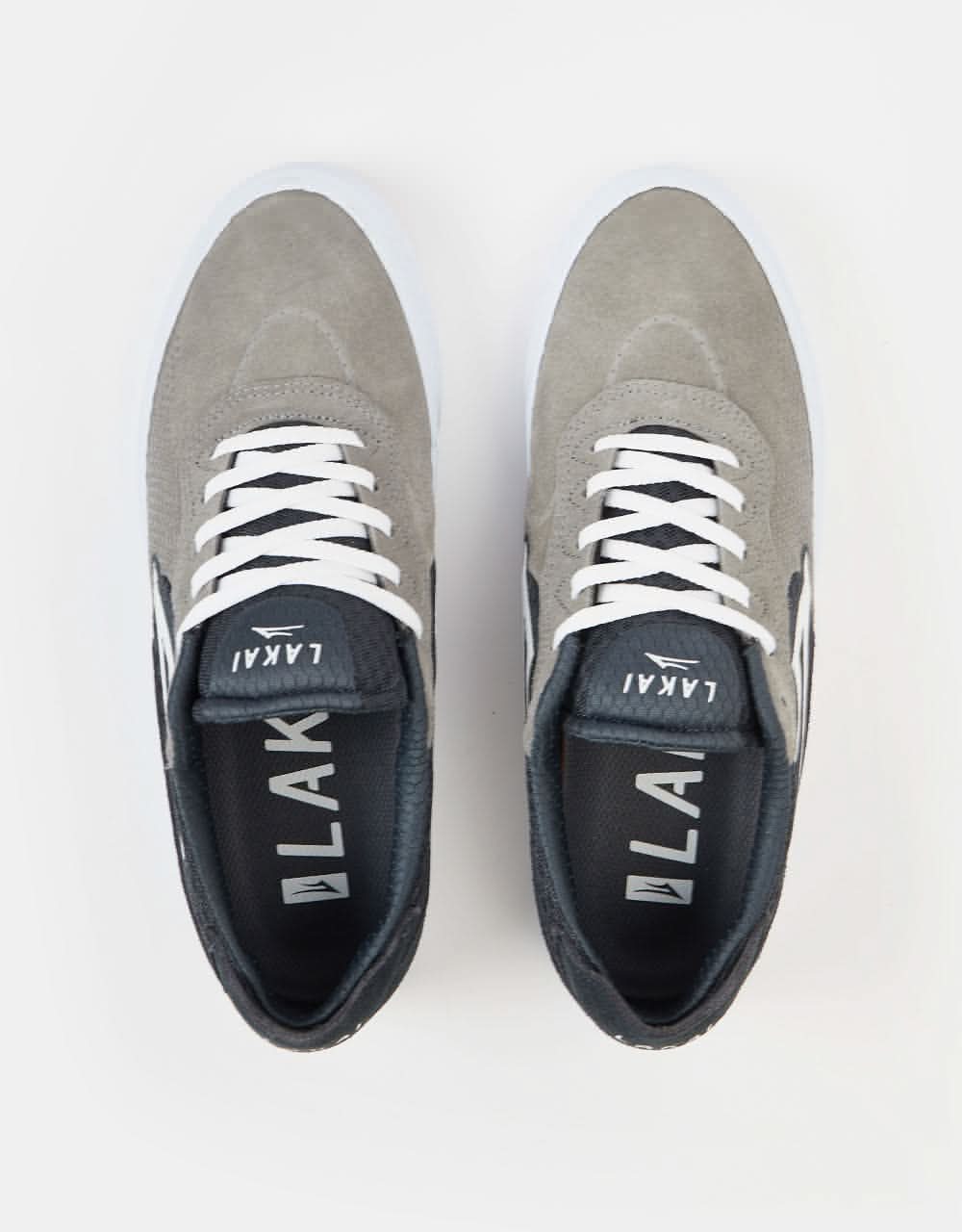 Lakai Essex Skate Shoes - Light Grey/Charcoal Suede