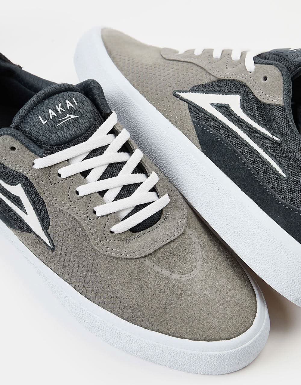 Lakai Essex Skate Shoes - Light Grey/Charcoal Suede