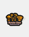 Route One Shrooms Embroidered Patch - Black