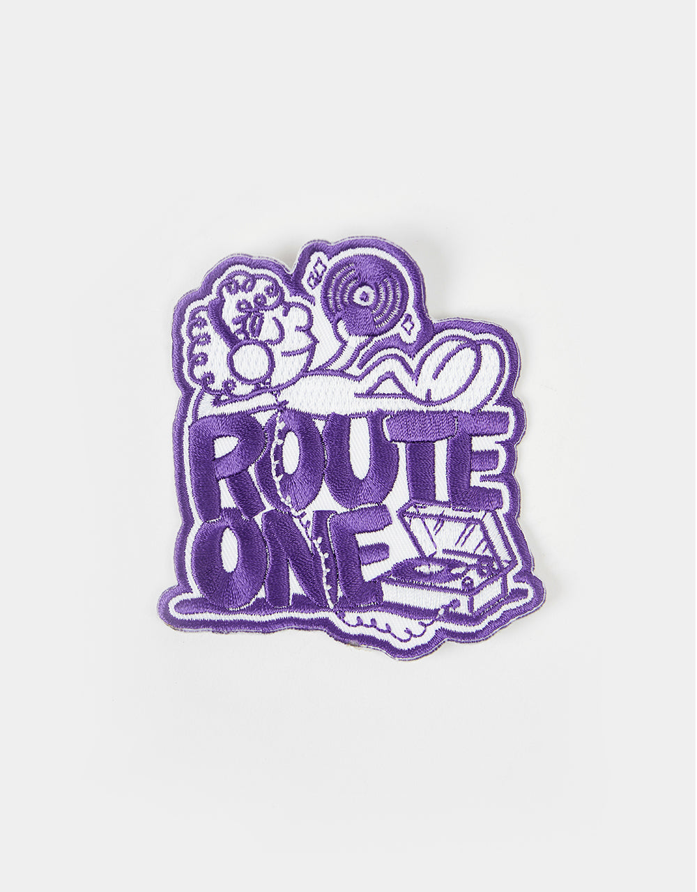 Route One Easy Listening Embroidered Patch - Purple