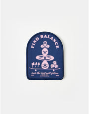 Route One Find Balance Woven Patch - Blue