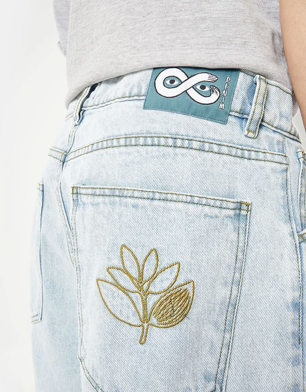 Magenta OG Denim Pocket Long Shorts - Ultrawashed Denim