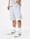 Magenta OG Denim Pocket Long Shorts - Ultrawashed Denim