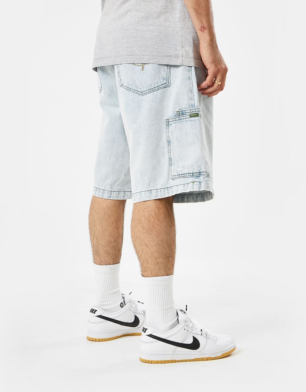 Magenta OG Denim Pocket Long Shorts - Ultrawashed Denim