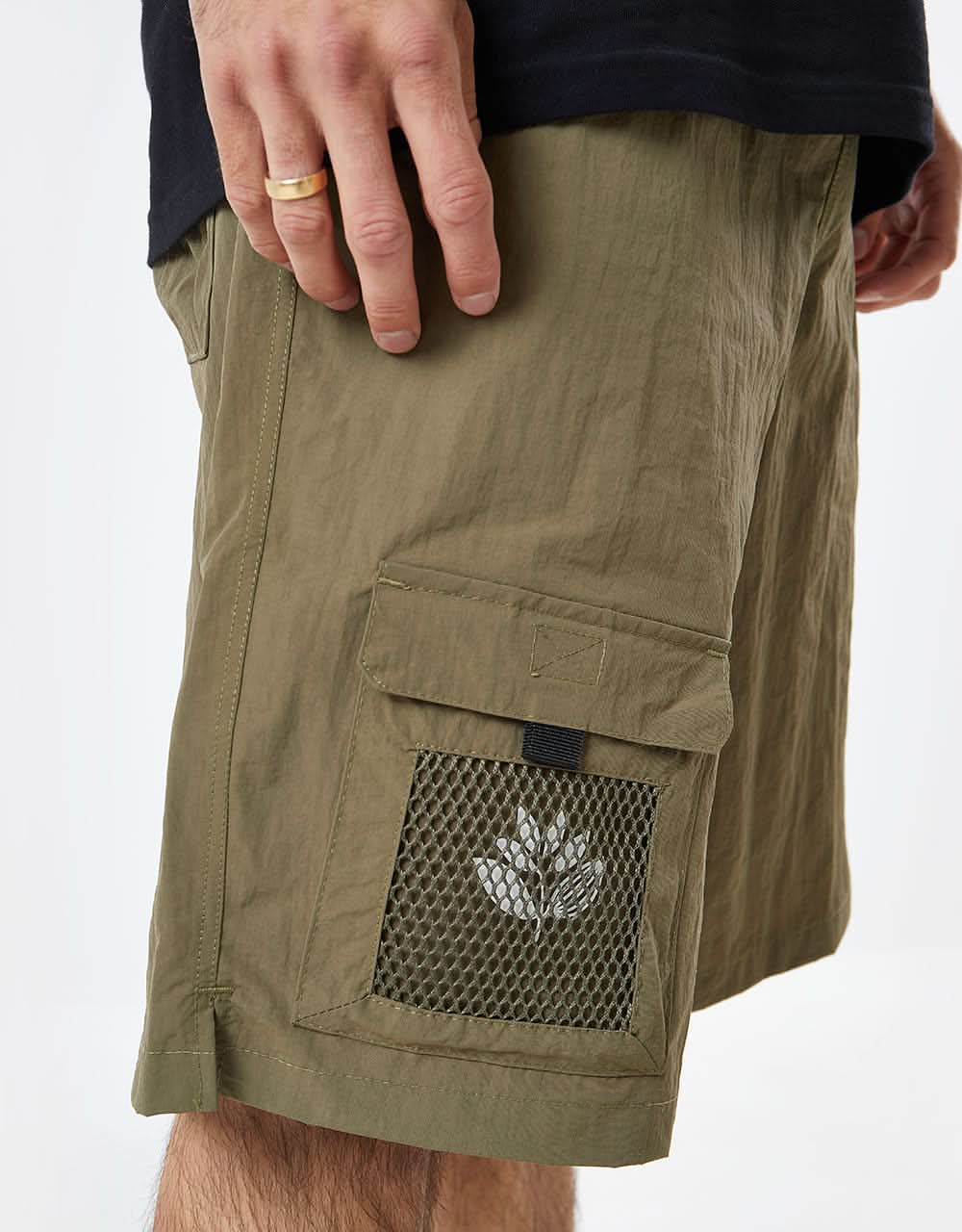 Magenta Futura Shorts - Khaki