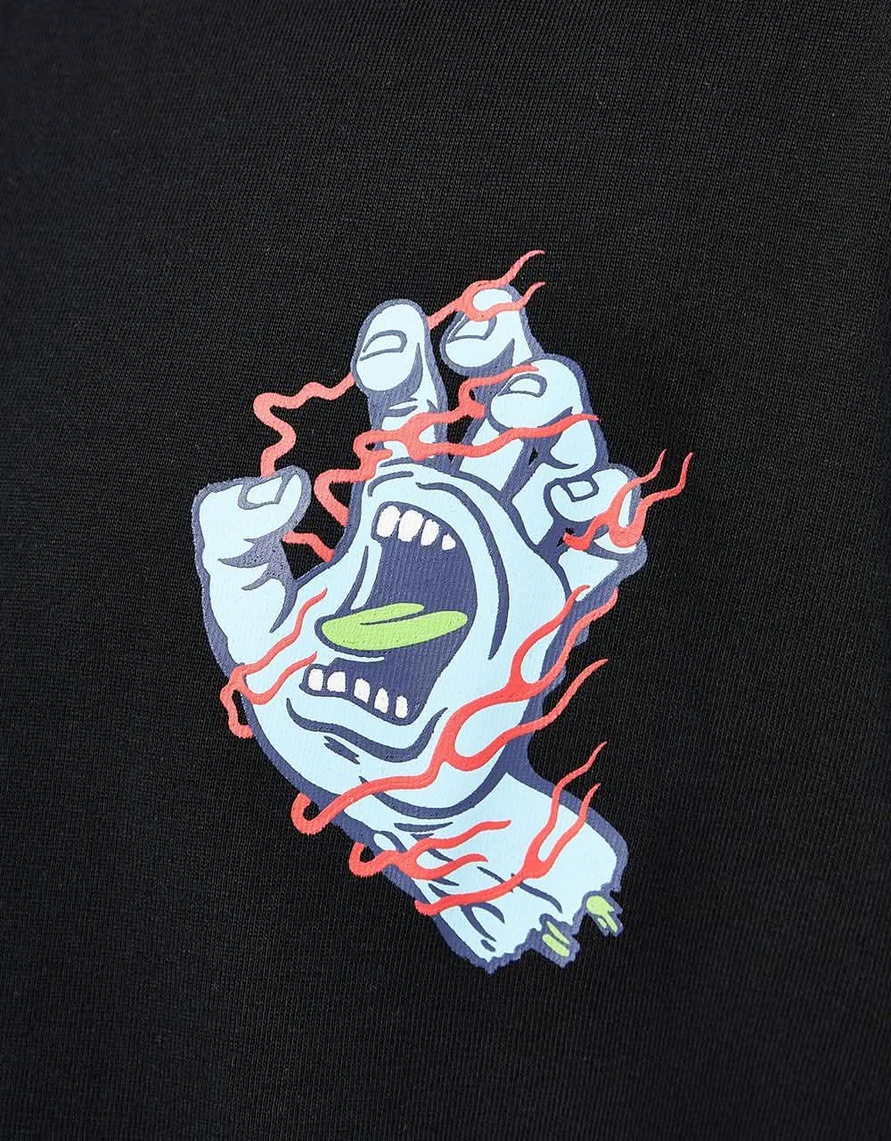 Santa Cruz Inferno Hand T-Shirt - Black