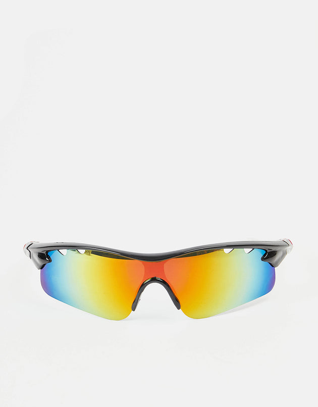 Route One Kenny Sunglasses - Black/Coloured Mirror