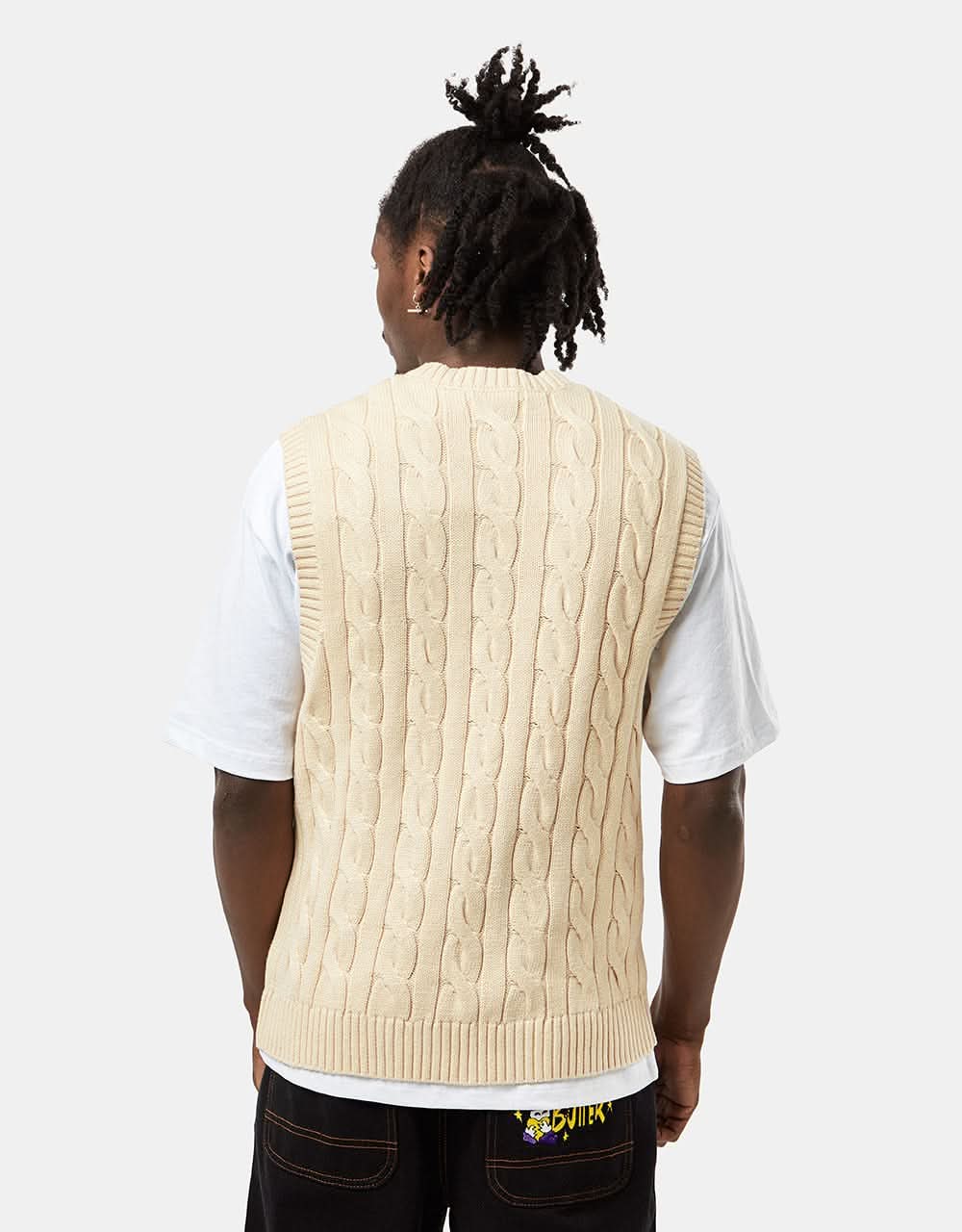 Butter Cable Knit Vest - Bone