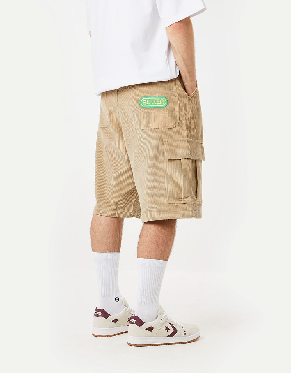 Butter Goods Corduroy Cargo Short - Khaki