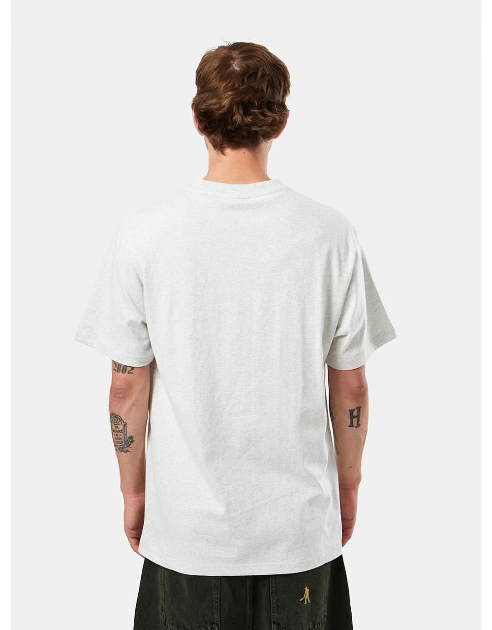 Pass Port Emblem Applique T-Shirt - Ash Heather