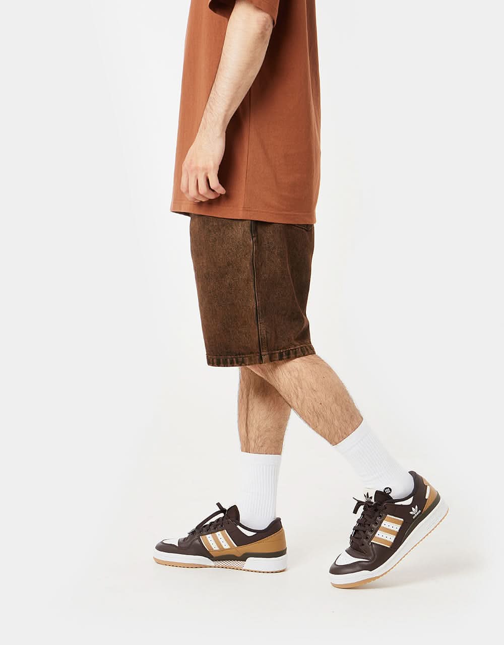 Pass Port Workers Club Denim Short - Brown Overdye