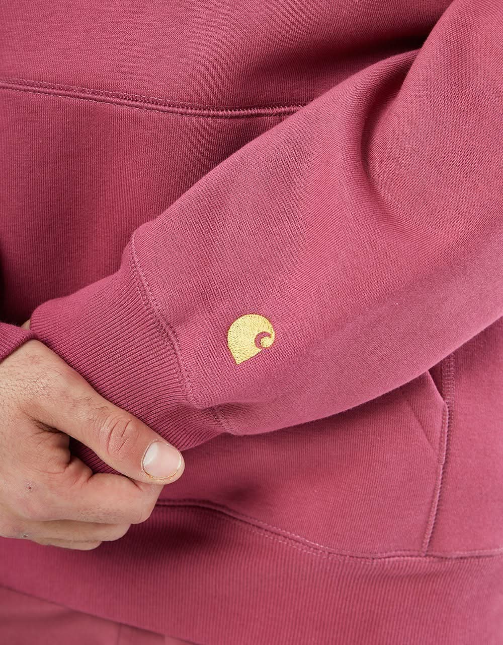 Carhartt WIP Hooded Chase Sweatshirt - Punch/Gold